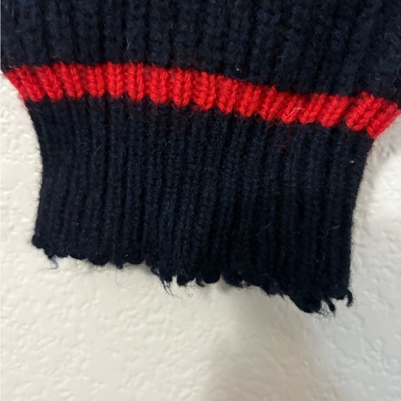 Zadig & Voltaire Zoe Wy, Navy turtleneck Sweater. Distressed edges. Wool/Yak. - Picture 16 of 16